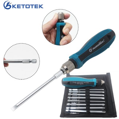 9 in 1 Precision Screwdriver Bit Set Handle Multi-function Screw Driver Magnetic Multi-use Slotted Phillips Hand Tools